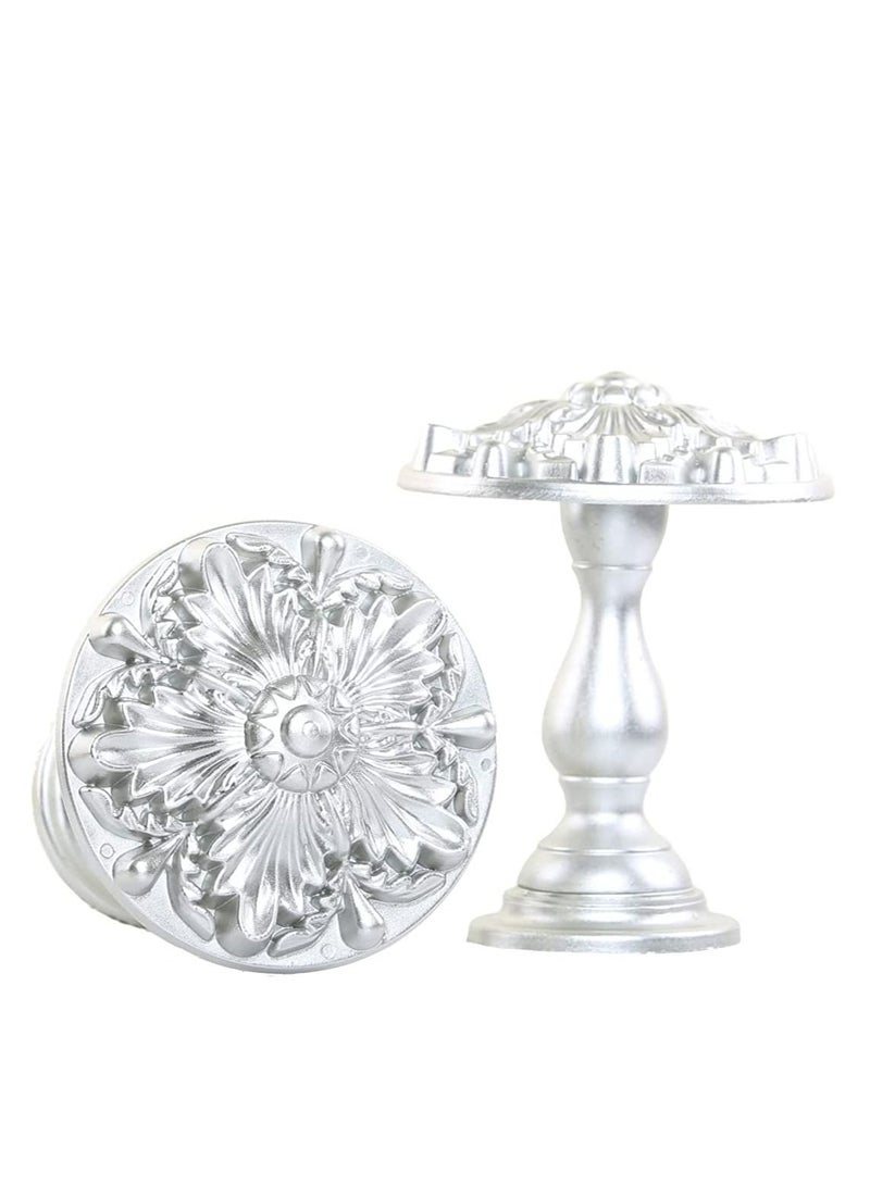 IDT 1 Pair Curtain Holdbacks Window Tie Backs Holders For Bedroom Wall Office Decor Home Sheer Blackout Drapes Blind Curtains Decorations Accessories Buckle Hooks Silver Colour - Image 2