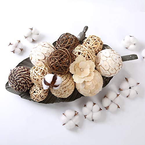 CIR OASES Decorative Balls Assorted Spherical Rattan Twigs Wicker Balls Cotton for Bowl and Vase Filler Balls Spheres Orbs Filler Centerpiece Home Decor - Image 4
