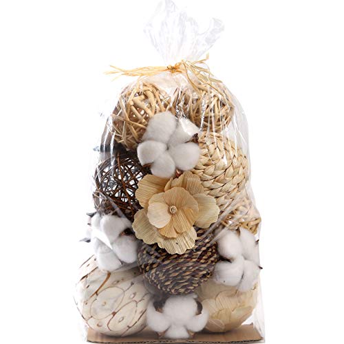CIR OASES Decorative Balls Assorted Spherical Rattan Twigs Wicker Balls Cotton for Bowl and Vase Filler Balls Spheres Orbs Filler Centerpiece Home Decor - Image 1