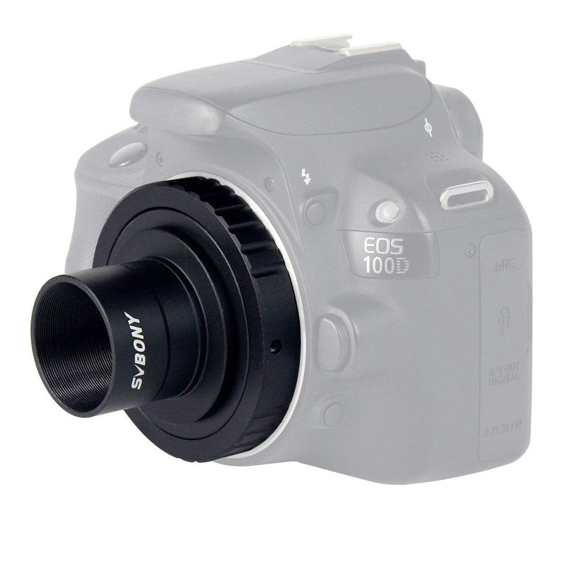 SVBONY T2 T Ring Adapter and T Adapter, 1.25 inches Metal Telescope Camera Adapter Compatible with Canon EOS Standard EF Lenses and Telescope Camera Astrophotography Accessories - Image 2