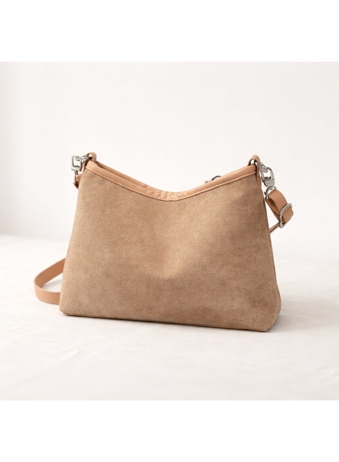 Alo Yoga Women’s Suede Shoulder Bag with Adjustable Strap and Mini Pouch – Casual Hobo Handbag for Daily Use - Image 2