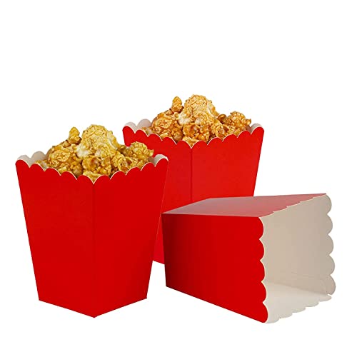 Festiko® 10 Pcs Red Popcorn Boxes, Popcorn Boxes for Kids Party, Popcorn Box, Return Gift Boxes, Party Favor Boxes, Solid Color Popcorn boxes - Image 3