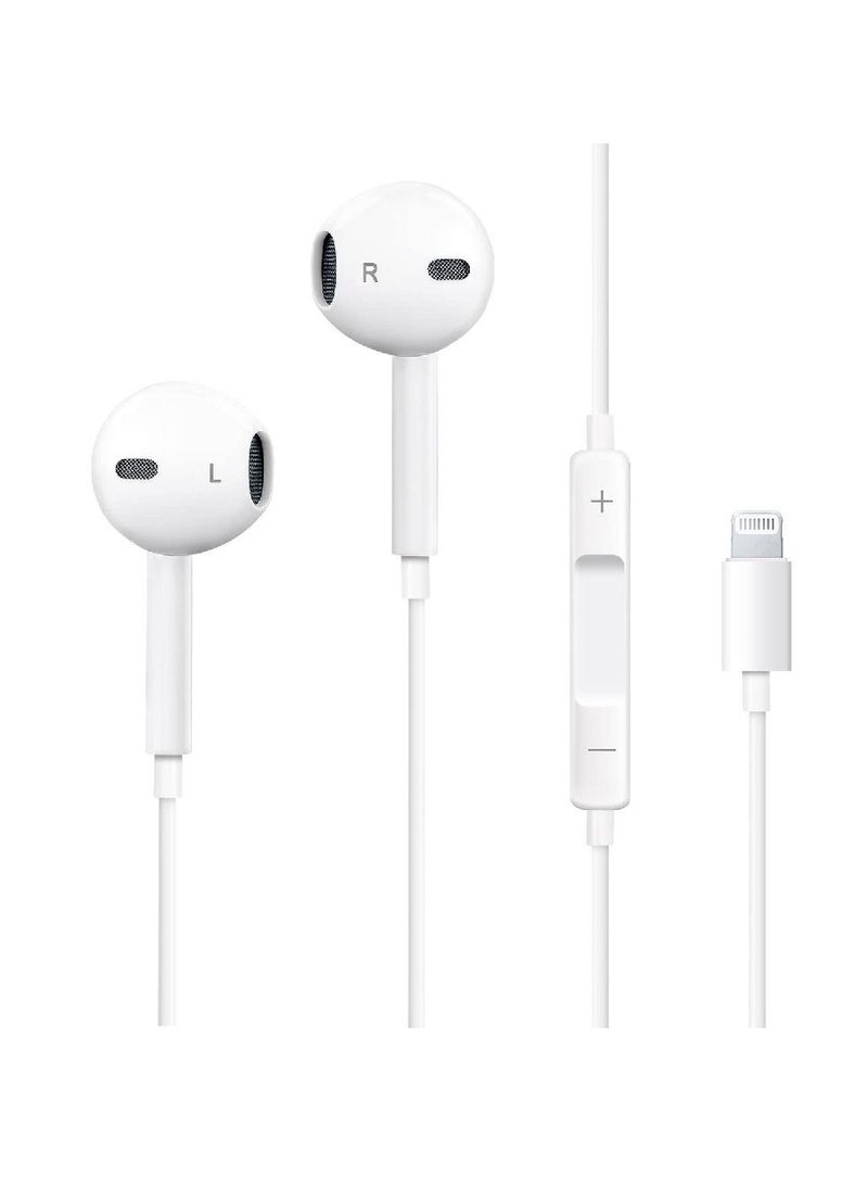 DIGI CORE - iPhone Headphones for Apple Earbuds Wired Lightning Earphones Built-in Microphone & Volume Control Noise Isolating Earphones for iPhone 14/13/12/11/XR/XS/X/8/7/Pro/Pro Max - Image 1