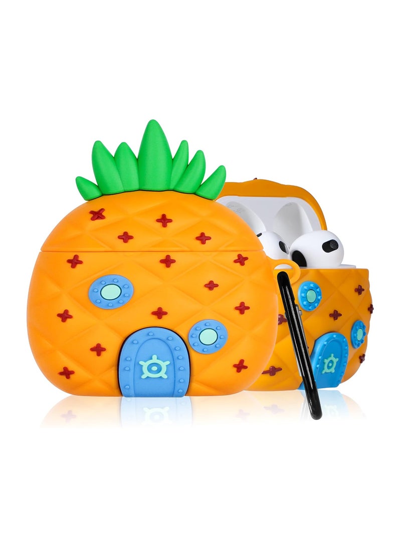 عام حافظة Airpods 3 (الجيل الثالث) ناعمة من السيليكون بتصميم كرتوني ثلاثي الأبعاد مضحك، مع شخصيات كيوت ومجموعة حلقة مصممة للأطفال والفتيان والفتيات والمراهقين (المُصدرة في 2021). - Image 1