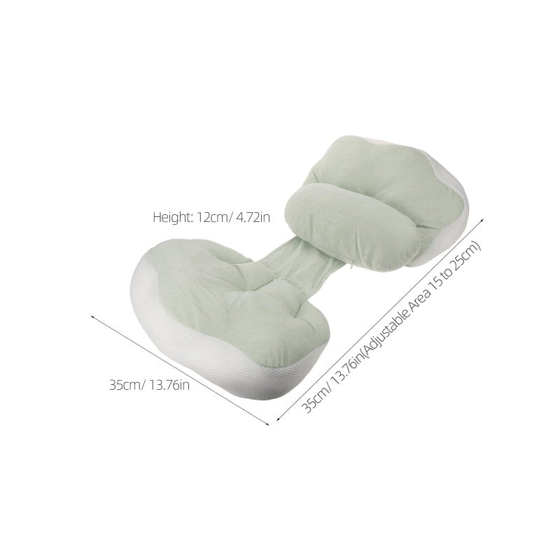 Green Full Body Maternity Pillow for Side Sleeping Back Belly Hips Support - Image 3