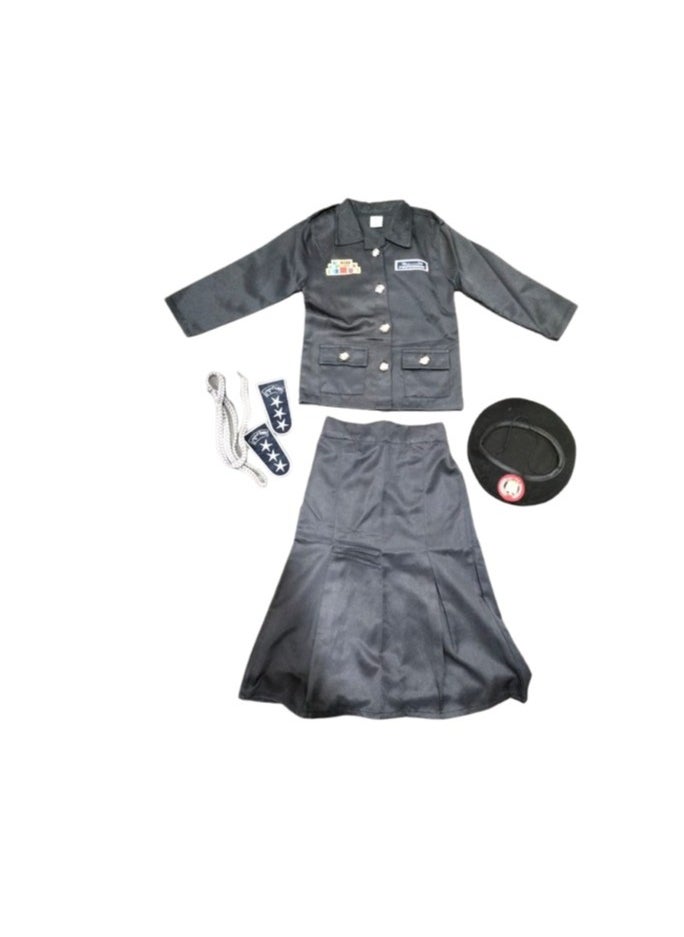 Oulabi Mir Costume Abu Dhabi Police Girl Silver 536 6-7 Years Old 