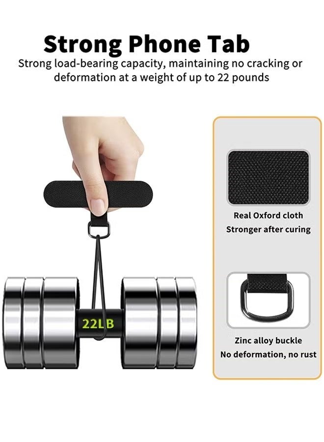 Happy D Phone Tether Tab for iPhone, Cell Phone Lanyard Patch, Phone Strap Replacement Part for All Full Phone Cases (Black) - Image 2