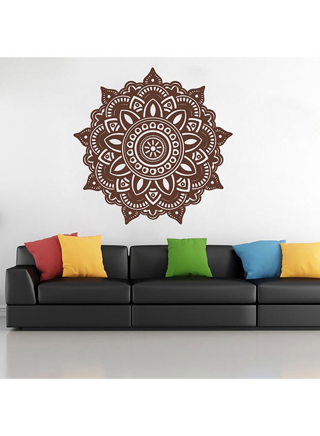 Voberry Mandala Flower Indian Bedroom Wall Sticker Brown 20X17X1cm - Image 2