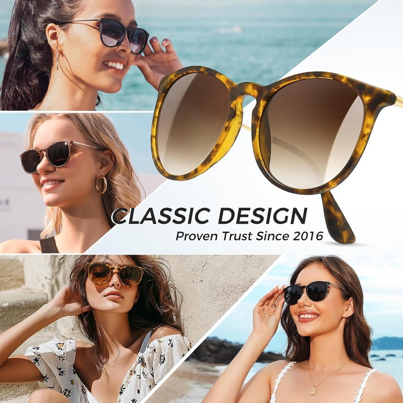 SUNGAIT Premium Vintage Round Sunglasses for Women Men Classic Retro Trendy Style - Image 2