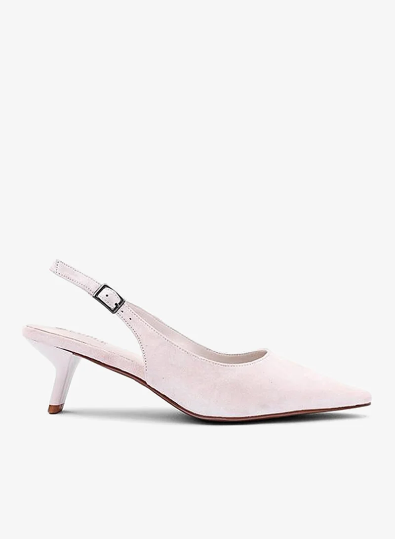 كابلي كعب نسائي مدبب بحزام خلفي