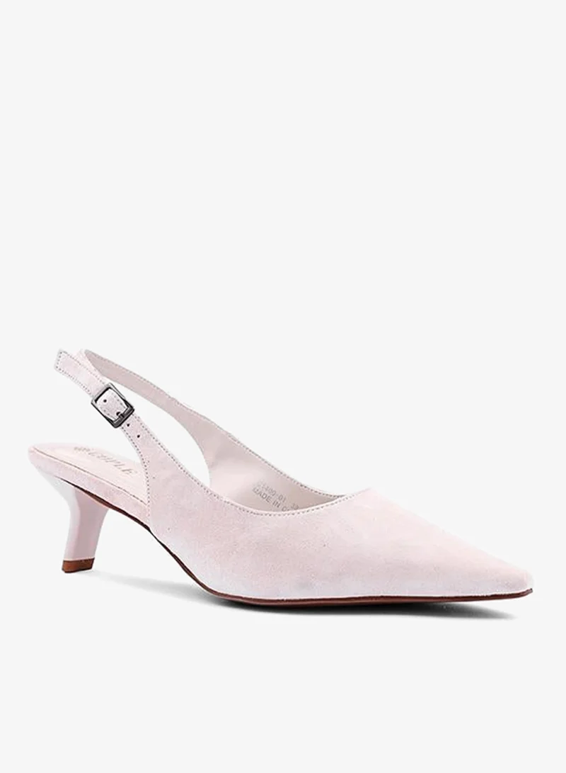 كابلي كعب نسائي مدبب بحزام خلفي