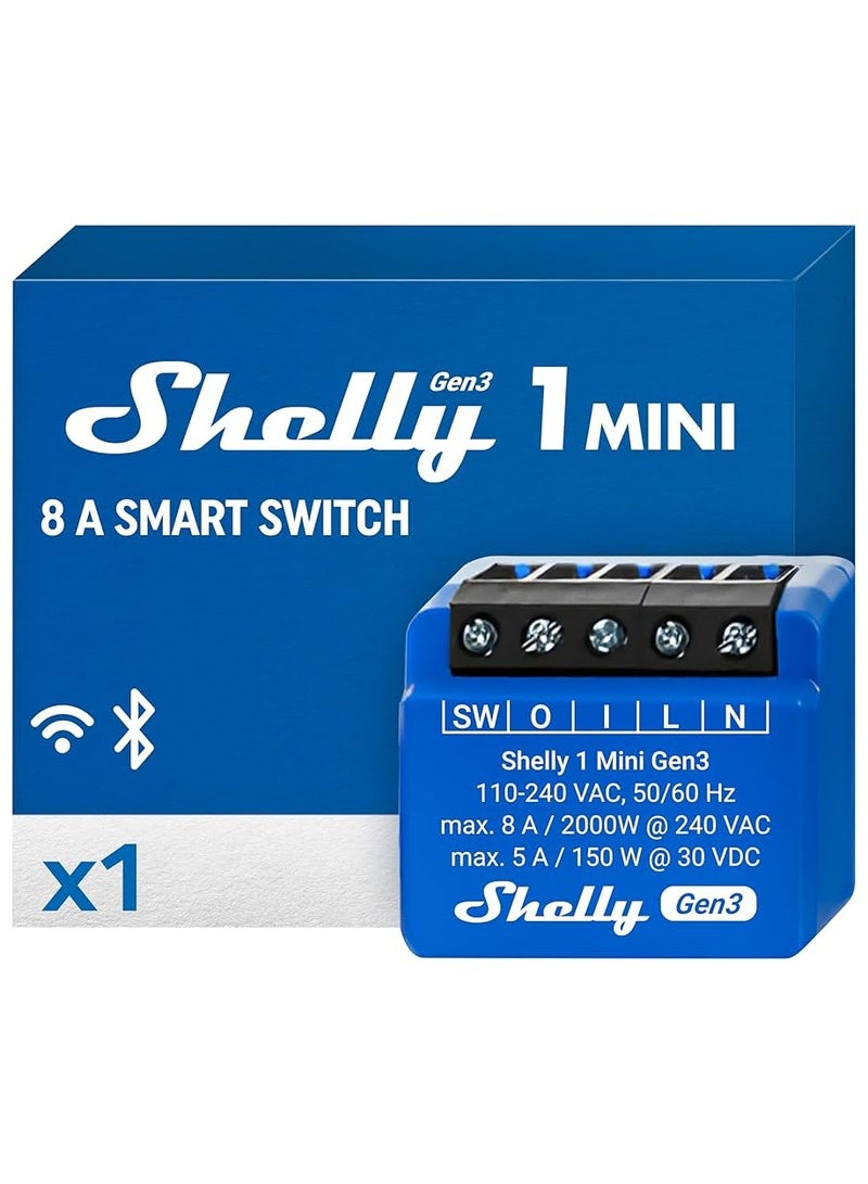 شيلي Shelly 1 Mini - مفتاح ترحيل واي فاي ذكي | حجم صغير - Image 1