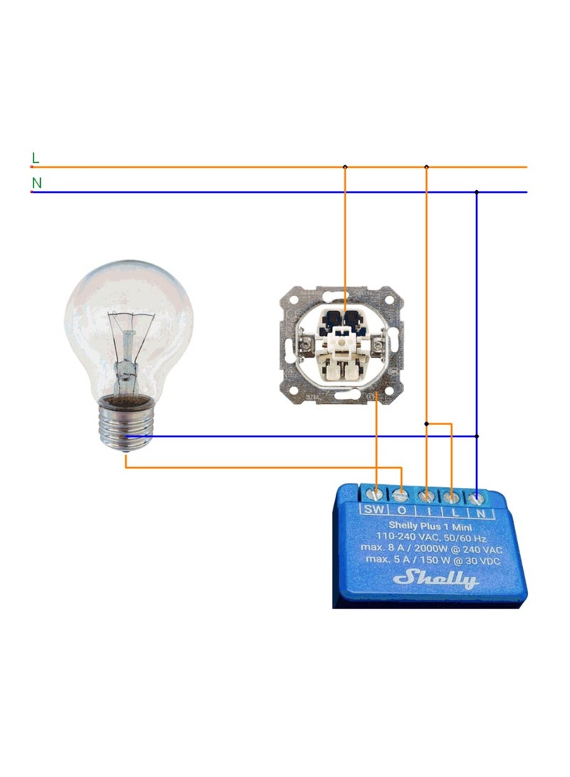 شيلي Shelly 1 Mini - مفتاح ترحيل واي فاي ذكي | حجم صغير - Image 5