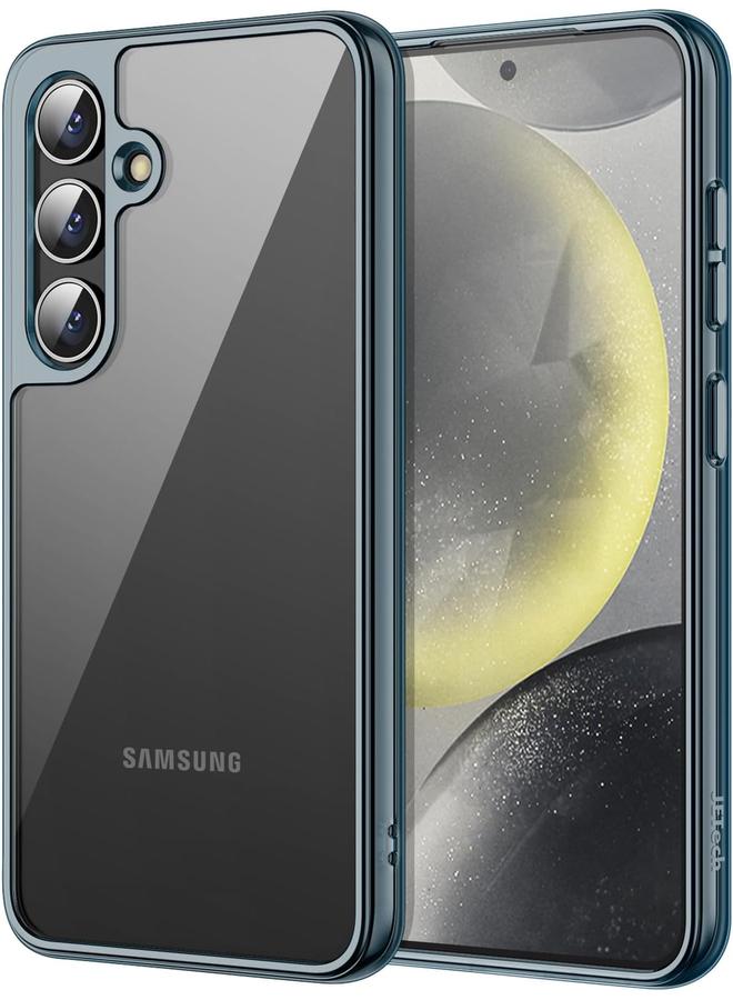 جي تيك حافظة لهاتف سامسونج جالاكسي S24+ S24 Plus 5G غير قابلة للاصفرار ومضادة للصدمات وواقية للهاتف ومضادة للخدش وظهر صلب من مادة البولي كربونات أزرق غامق - Image 1