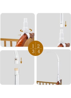 Hleeduo HLEEDUO DIY 60cm Baby Crib Mobile Bed Bell Holder Arm Bracket, The Claw Part can be Adjusted Width  - Image 3