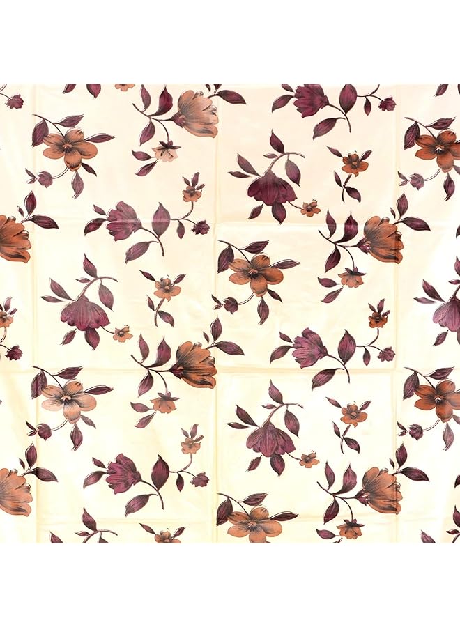 Kuber Industries Shower Curtains Grommet Top Ac Curtain Indoor Drapes For Bathroom Bedroom Curtain Liner With Eyelet Rings Cream - Image 4