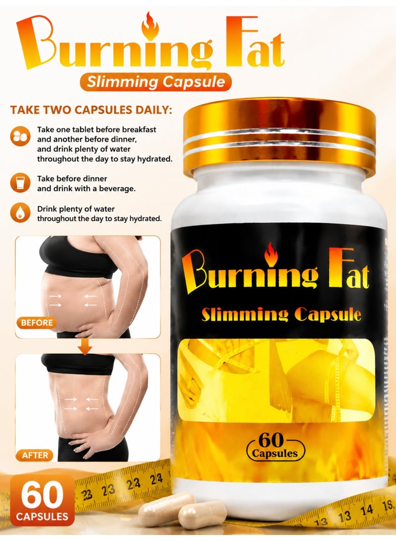كبسولات Burnine Fat لحرق الدهون 60 كبسولة | تركيبة طبيعية حرارية متقدمة لدعم إدارة الوزن وتعزيز الطاقة | مكمل عشبي للمساعدة في حرق الدهون، التحكم في الشهية وتنشيط الأيض للرجال والنساء - Image 5