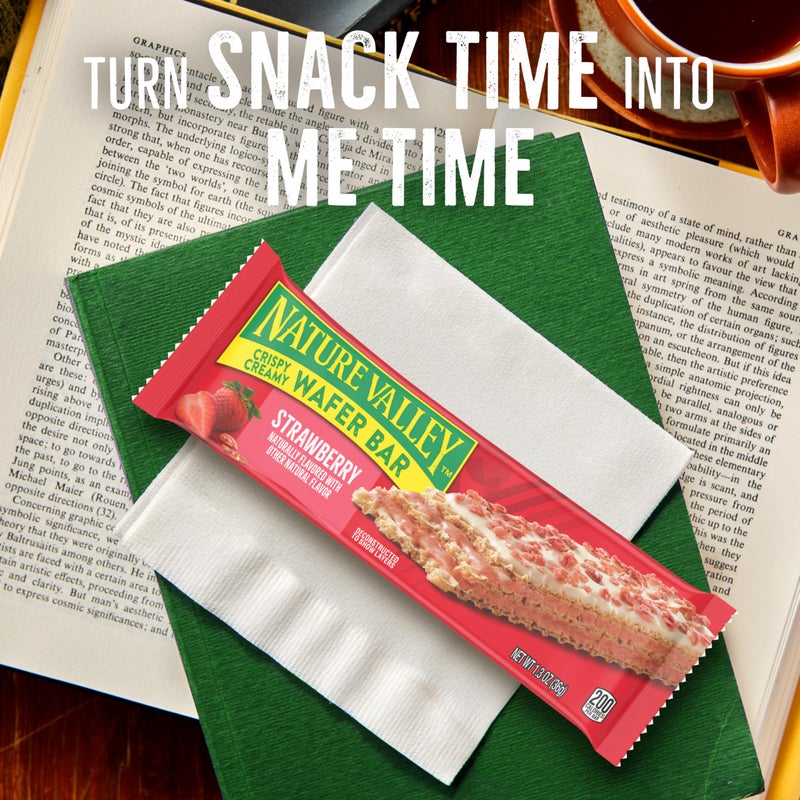 Nature Valley بار wafers كريمي مقرمش من ناتشر فالي، بالفراولة، حبوب كاملة، 5 بار، 6.5 أونصة - Image 5