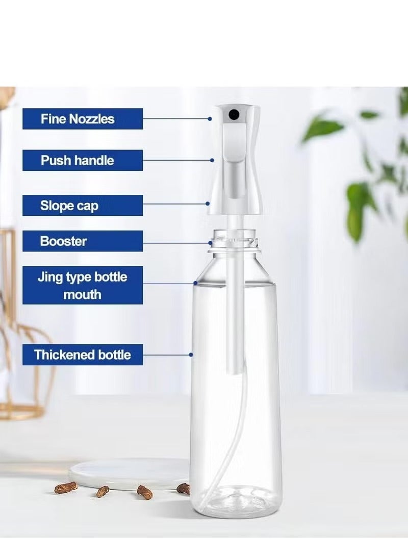 2pack Water Spray Bottle for Hair 200ml Large Ultra Fine Continuous for Hairstyling Skin Care Cleaning Plants and Misting, White - Image 5
