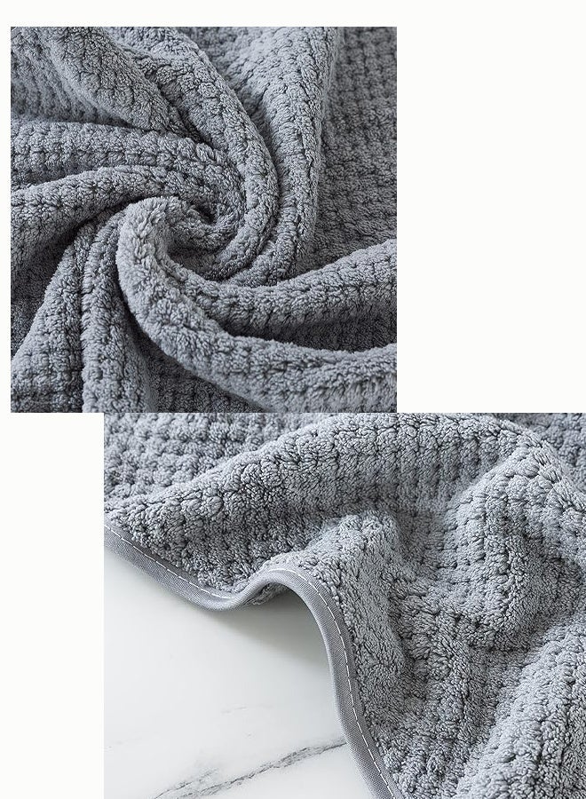Royee 2Pcs Adult Bath Towel Set, Quik Dry Coral Fleece Beach Towels (35*75cm+70*140cm) - Image 3