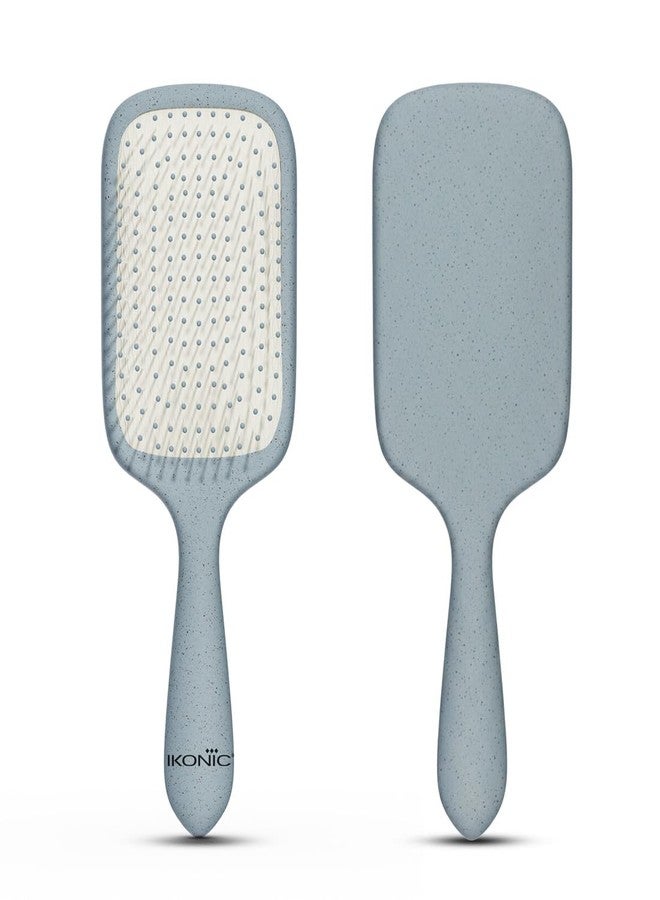 Ikonic Me Paddle Hair Brush IKM 3016 - Eco Concious with Flexible Nylon Bristles, Breakage-Defense Technology, Rounded Tips for Gentle Scalp Care, Lightweight Professional Styling - Powder Blue - Image 2