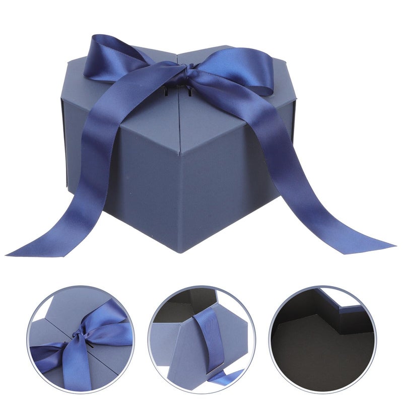 Heart Shaped Gift Wrapping Storage Box Set With Multifunctional Compartments For Valentines Day Wedding - Image 5