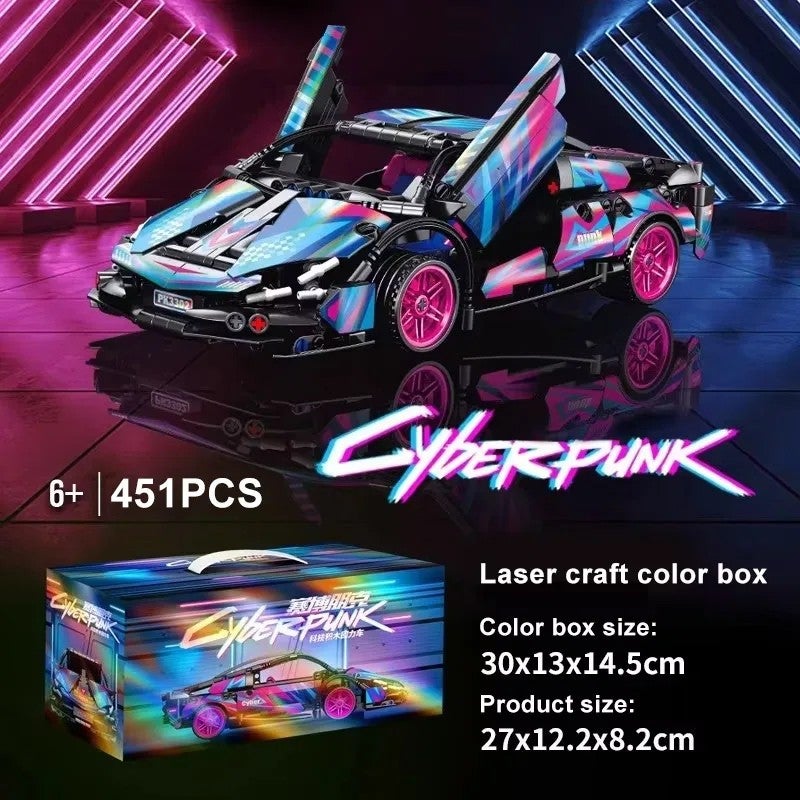 Y&D Motorized Children Games Plastic Sport Car Building Block Bricks Sets Kids Educational Toy Car, Vehicle Building Sets for Boys and Girls - Image 1