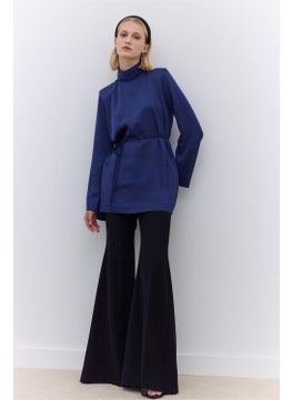 Manuka Satin Wide Sleeve Tunic Midnight Blue  - Image 1