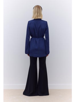 Manuka Satin Wide Sleeve Tunic Midnight Blue  - Image 5