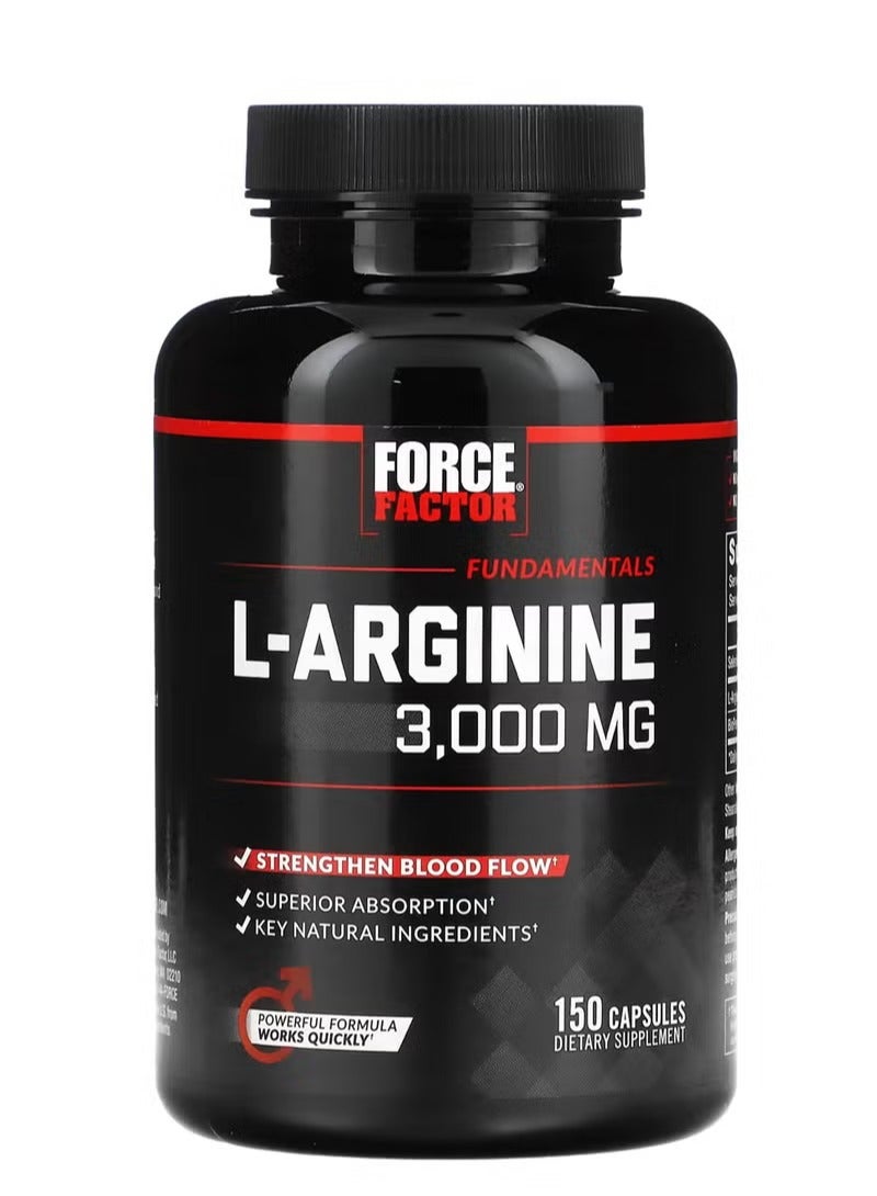Force Factor vitamin L-Arginine, 3,000 mg, 150 Capsules