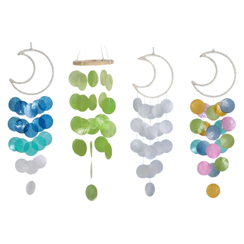 Star Shape Coastal Shell Wind Chime Handmade Natural Seashells Outdoor Balcony Garden Porch Decoration - Image 4