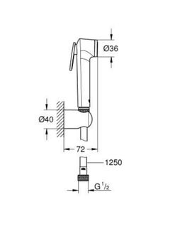 Grohe Grohe White Handle -  GR-26356ILF Shattaf Bidet Sprayer And Bathroom Fixtures  - Image 3