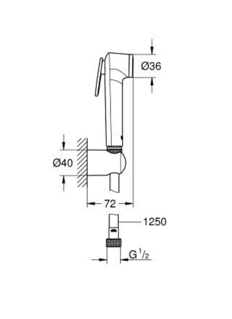 جروهي Grohe White Handle -  GR-26356ILF Shattaf Bidet Sprayer And Bathroom Fixtures  - Image 3