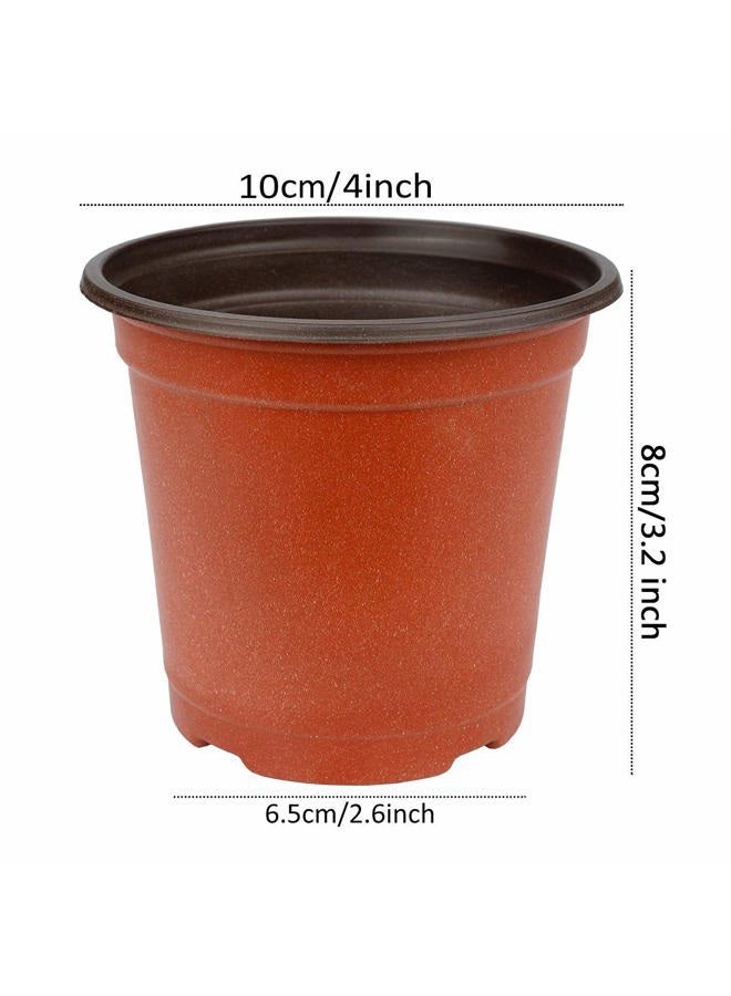 Augshy Nursery Pot, 75 Pcs 4" Plastic Nursery Seed Starting Pots Flower Plant Container for Succulent Seedling Cutting Transplanting - Image 2
