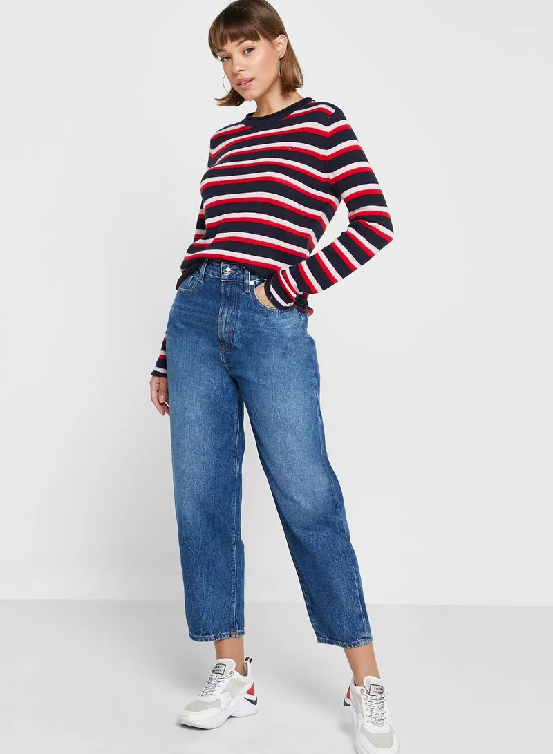 TOMMY HILFIGER Striped Knitted Sweater