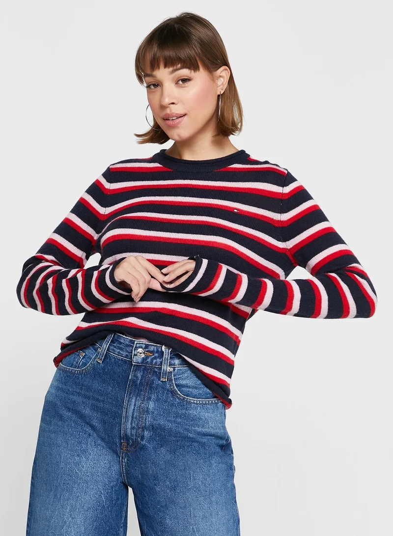 TOMMY HILFIGER Striped Knitted Sweater