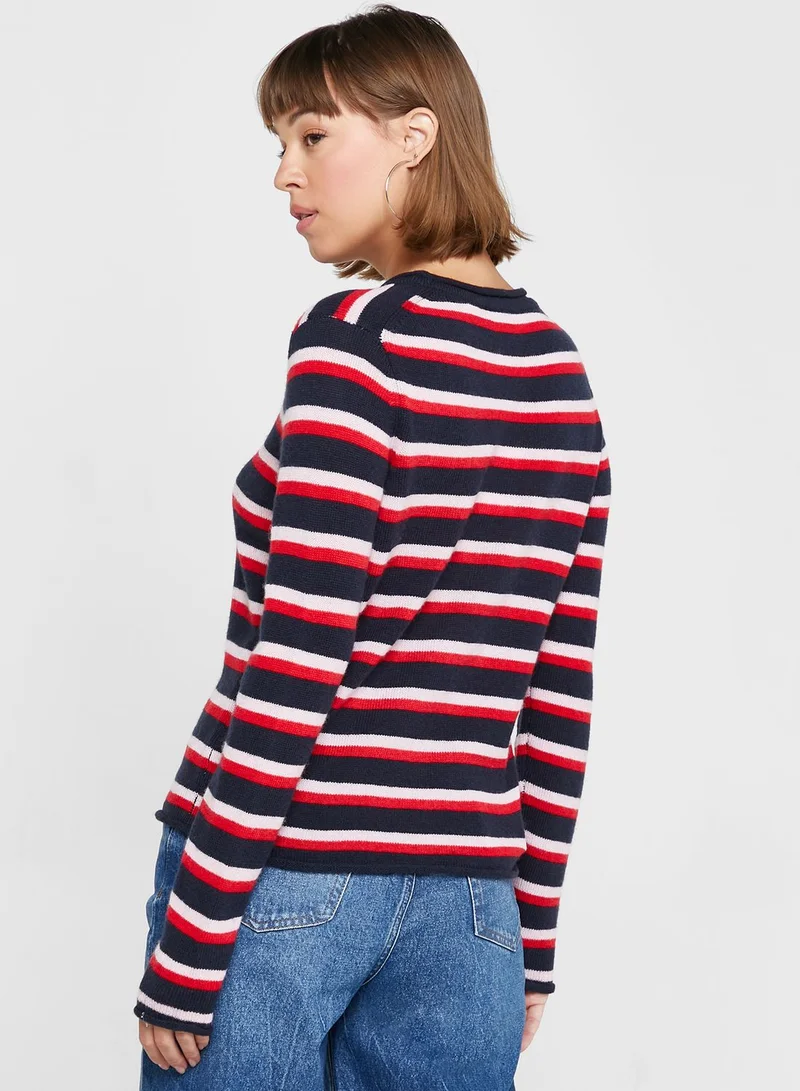 TOMMY HILFIGER Striped Knitted Sweater
