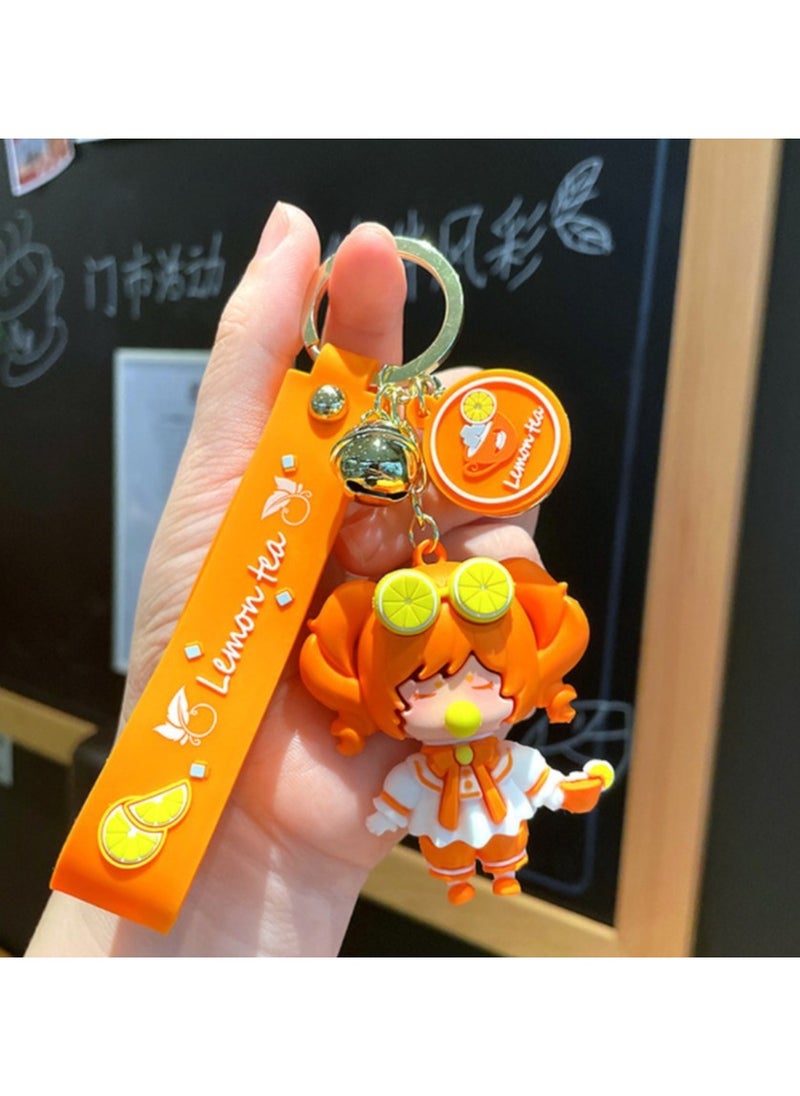 Toys Star - 2 keychains with a Disney cartoon design, 2 pendants + a small bell, for gifts and girls, for house and car keys, accessories for going out and traveling - multiple shapes - Image 1