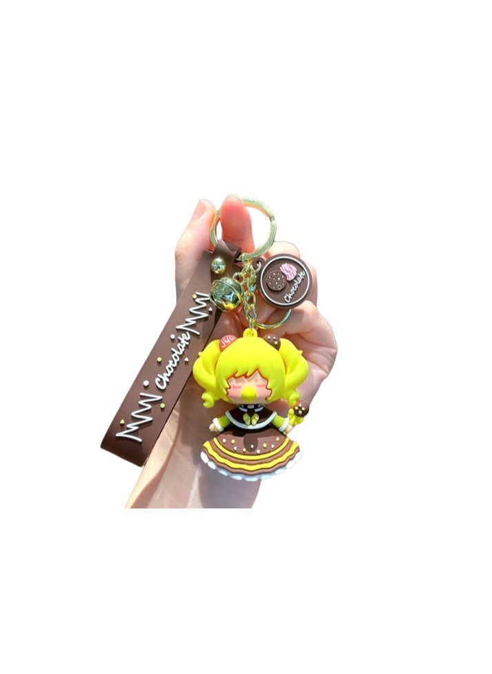 Toys Star - 2 keychains with a Disney cartoon design, 2 pendants + a small bell, for gifts and girls, for house and car keys, accessories for going out and traveling - multiple shapes - Image 1