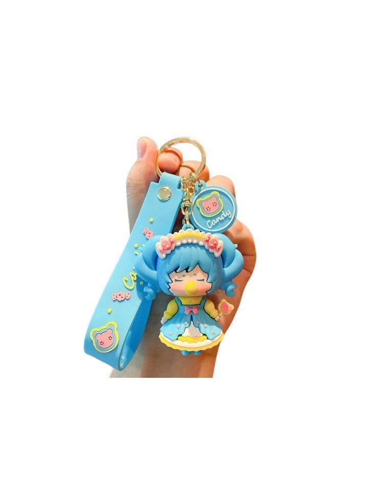 Toys Star - 2 keychains with a Disney cartoon design, 2 pendants + a small bell, for gifts and girls, for house and car keys, accessories for going out and traveling - multiple shapes - Image 1