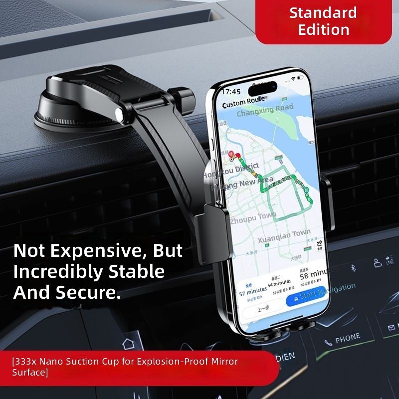 AXK Car Phone Mount Dashboard Windshield Suction Cup Rotating Shockproof Universal for Car Truck