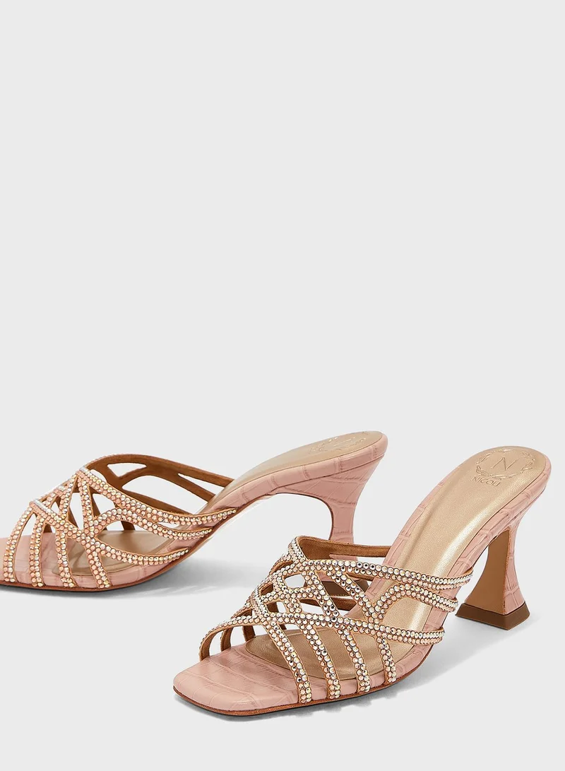 Nicoli Oviya Mid Heel Sandals
