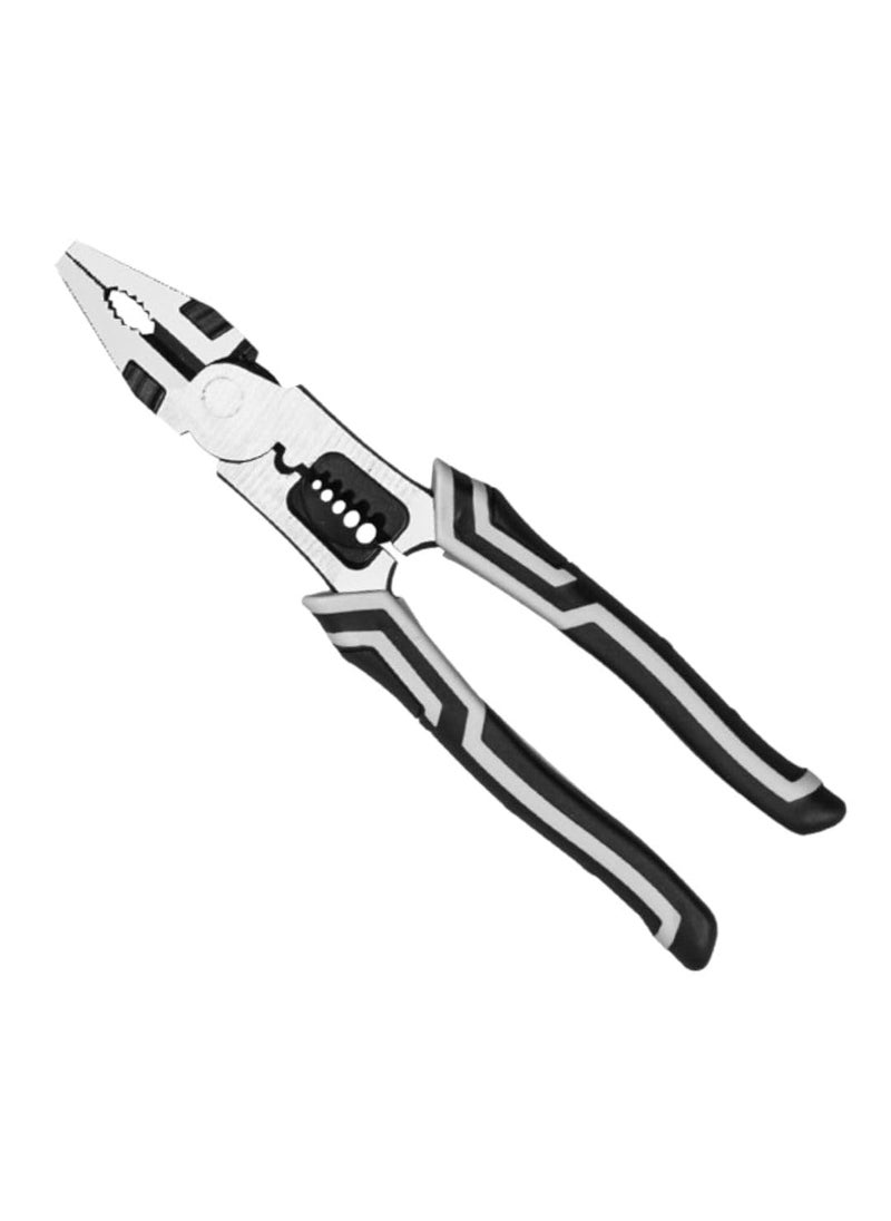 VATTU - VATTU Multifunction Lineman Plier Wire Stripping Tool Wire Cutter with Gripping Wrench Cutter Crimping Wire Stripper Function 6in1 Combination WirePlier Black - Image 1