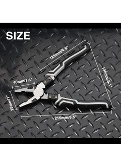VATTU VATTU Multifunction Lineman Plier Wire Stripping Tool Wire Cutter with Gripping Wrench Cutter Crimping Wire Stripper Function 6in1 Combination WirePlier Black  - Image 4