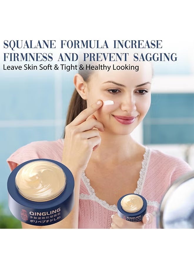 QINGLING Wrinkle Removal Cream, Japanese Qingling Wrinkle Removal Cream, Firming Anti-Aging Cream, Anti Aging Skin Care Firming, Peptide Firming Anti-Wrinkle Cream 50g - Image 4