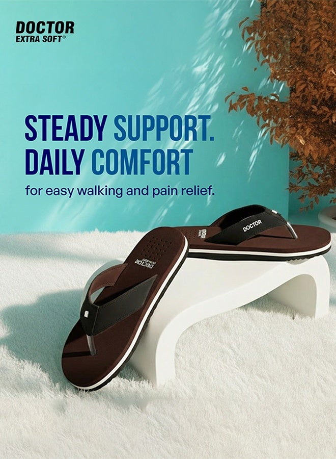 DOCTOR EXTRA SOFT Orthopedic Flip Flops for Men | Soft Cushion Comfortable Daily Wear Anti Slip Slippers Comfort Lightweight | Doctor Extra Soft - Image 4
