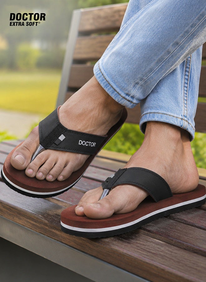 DOCTOR EXTRA SOFT Orthopedic Flip Flops for Men | Soft Cushion Comfortable Daily Wear Anti Slip Slippers Comfort Lightweight | Doctor Extra Soft - Image 1