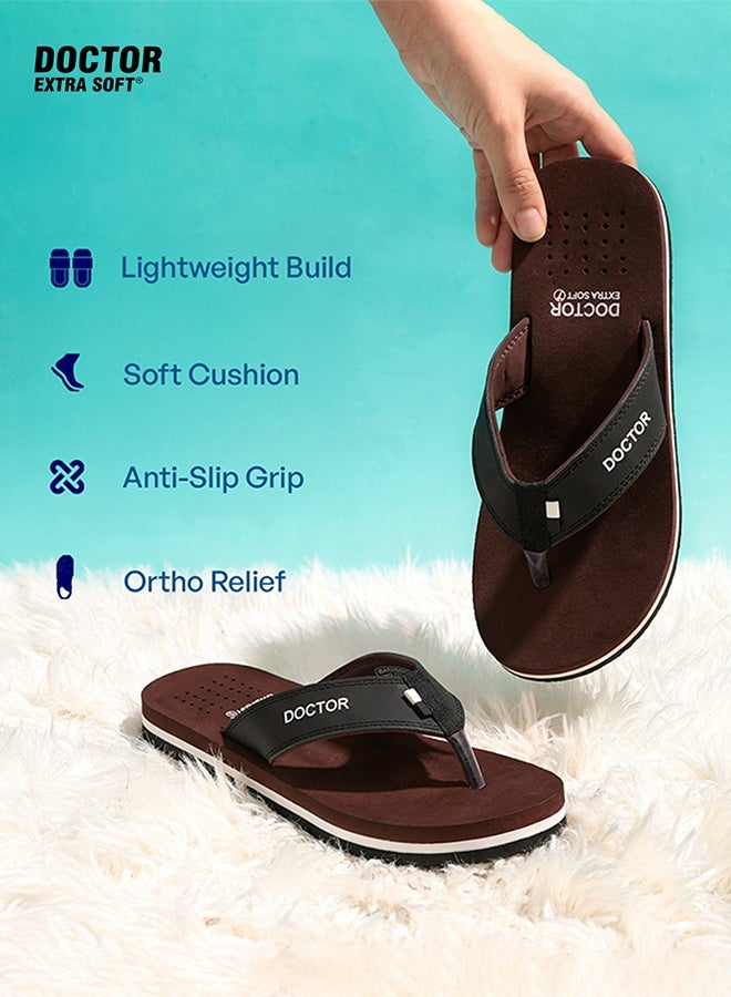 DOCTOR EXTRA SOFT Orthopedic Flip Flops for Men | Soft Cushion Comfortable Daily Wear Anti Slip Slippers Comfort Lightweight | Doctor Extra Soft - Image 3
