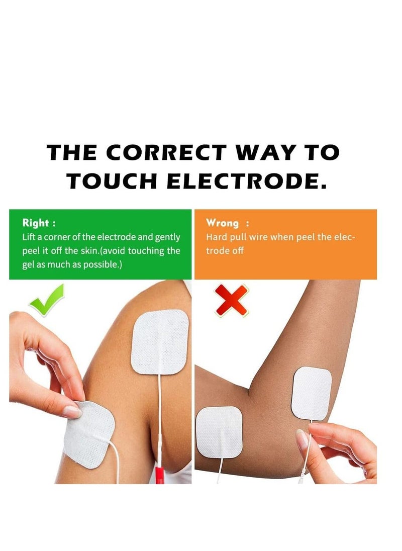 SYOSI - 24PCS TENS Unit Replacement Pads 2 2 Reusable Tens Pads Replacement Electrode Patches Compatible with AUVON TENS TENS 7000 Healthmate Forever TENS - Image 1