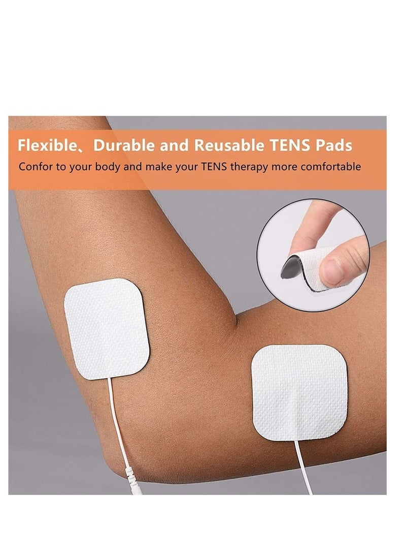 SYOSI - 24PCS TENS Unit Replacement Pads 2 2 Reusable Tens Pads Replacement Electrode Patches Compatible with AUVON TENS TENS 7000 Healthmate Forever TENS - Image 1